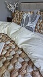Комплект постільної білизни Плетені Сердечки Cotton 5D молочний - фото 18