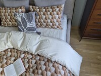 Комплект постільної білизни Плетені Сердечки Cotton 5D молочний - фото 2