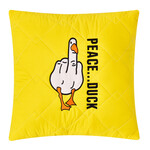 Подушка декоративна 40 x 40... DUCK IDEIA бойовий гусак з вишивкою - фото 1