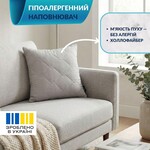 Подушка декоративна IDEIA CUBE, 50 x 50 см, гіпоалергенна, стьобана, світло-сіра - фото 10