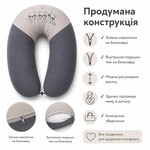 Подушка для вагітних та годування 30 x 190 см, з вишивкою, сіра в горошок, ТM PAPAELLA - фото 19