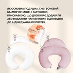 Подушка для годування диванчик 60 x 70 x 16 см бавовна антиалергенне волокно, для удобства мамы, с молнией смужка - фото 9