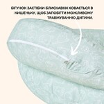 Подушка для годування 60 x 70 x 16 см, для зручності мами, блакитна з блискавкою, ТM IDEIA - фото 5