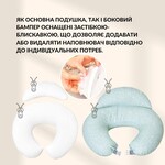 Подушка для годування 60 x 70 x 16 см, для зручності мами, блакитна з блискавкою, ТM IDEIA - фото 7