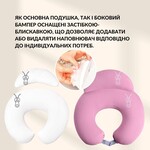 Подушка для годування IDEIA диван, антиалергенна бавовняна, 60x70x16 см, на блискавці, колір пудра - фото 6