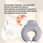 Подушка для годування диван 60 х 70 х 16 см антиалергенна бавовна, для комфорту мами, на блискавці сіро-бежева - фото 5