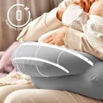 Подушка для годування диван 60 х 70 х 16 см антиалергенна бавовна, для комфорту мами, на блискавці сіро-бежева - фото 9