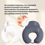 Подушка для годування IDEIA диван, антиалергенна з бавовни, 60x70x16 см, на блискавці, темно-сіра - фото 7