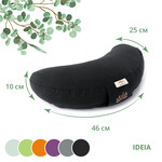 Подушка для йоги та медитації з гречаною лузгою ТМ IDEIA, 46 x 25 x 10 см чорний - фото 3