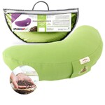 Подушка для йоги та медитації з гречаною лузгою ТМ IDEIA, 46 x 25 x 10 см салат - фото 2