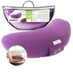 Подушка для йоги та медитації з гречаним лушпінням ТМ IDEIA, 46 x 25 x 10 см т/бузок - фото 1