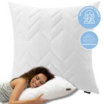 Подушка NORDIC COMFORT IDEIA 60 x 60 см чохол стьобаний антиалергенне волокно біла - фото 3