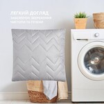 Подушка NORDIC COMFORT+ IDEIA 70 x 70 см чохол стьобаний з блискавкою антиалергенне волокно сіра - фото 9