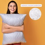 Подушка NORDIC COMFORT+ ТМ IDEIA 50 x 70 см на блискавці сірий перламутровий - фото 2