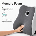 Подушка офисная ортопедическая для спины IDEIA, 44x38x12 см, с эффектом памяти, с наволочкой - фото 7