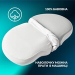 Подушка ортопедична CloudTherapy, 60 x 40 x 10 см, анатомічна з ефектом пам’яті, сіра, ТМ IDEIA - фото 10
