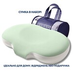 Ортопедична подушка CloudTherapy 65 x 40 x 10 см анатомічна з ефектом пам’яті, зелена, ТМ IDEIA - фото 13