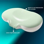 Ортопедична подушка CloudTherapy 65 x 40 x 10 см анатомічна з ефектом пам’яті, зелена, ТМ IDEIA - фото 8