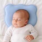 Подушка ортопедична дитяча BabyComfort 27 x 22 x 3 см, з ефектом пам’яті, блакитна у формі ведмедика, ТМ PAPAELLA - фото 20