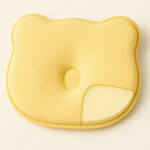 Подушка ортопедична дитяча BabyComfort 27 x 22 x 3 см, з ефектом пам’яті, жовта у формі ведмедика, ТМ PAPAELLA