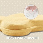 Подушка ортопедична дитяча BabyComfort 27 x 22 x 3 см, з ефектом пам’яті, жовта у формі ведмедика, ТМ PAPAELLA - фото 5
