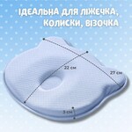Подушка ортопедична дитяча BabyComfort 27 x 22 x 3 см, з ефектом пам’яті, блакитна у формі ведмедика, ТМ PAPAELLA - фото 11