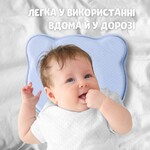 Подушка ортопедична дитяча BabyComfort 27 x 22 x 3 см, з ефектом пам’яті, блакитна у формі ведмедика, ТМ PAPAELLA - фото 12