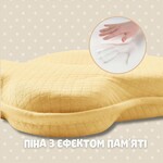 Подушка ортопедична дитяча BabyComfort 27 x 22 x 3 см, з ефектом пам’яті, жовта у формі ведмедика, ТМ PAPAELLA - фото 4