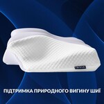 Подушка ортопедична ErgoSleep 61 x 34 x 12 см IDEIA анатомічна з ефектом памяті на боці, спині та животі, з наволочкою - фото 10