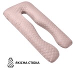 Подушка П-образная для сна и отдыха стеганная 140 x 75 x 20 см, U-shape, с наволочкой на молнии, антиалергенная - фото 5