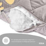 Подушка П-образная 140 x 75 x 20 см для сну та відпочинку сірийсв.сірий, ТМ IDEIA - фото 3