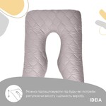 Подушка П-образная 140 x 75 x 20 см для сну та відпочинку сірийсв.сірий, ТМ IDEIA - фото 4