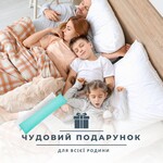 Подушка з наволочкою NORDIC+ для відпочинку та сну 40 x 140 см IDEIA з блискавкою антиалергенна біла горошок м’ята - фото 8