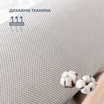 Подушка з наволочкою NORDIC+ 40 x 140 см., антиалергенна на блискавці, біло-сіра, ТМ IDEIA - фото 4