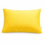 Подушка SunnyMood 50 x 70 см IDEIA, жовта, гіпоалергенна з блискавкою та стьобаним чохлом - фото 5