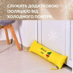 Подушка валик 15 x 90 см. декоративна, утеплювач для вікон та дверей, жовта з вишивкою, ТМ IDEIA - фото 4