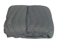 Покрывало 140x210 см ArCloud ZigZag - Light grey+Gull, стеганое, двухстороннее, в сумке - фото 3