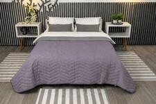 Покривало 180x210 см ArCloud ZigZag - Nirvana+Gull, стьобане, двостороннє, в сумці