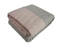 Покривало 180x210 см ArCloud ZigZag - Peach Whip+Porpoise, стьобане, двостороннє, в сумці - фото 2