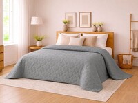 Покрывало стеганое Лелека Графит Flower 180x220 см