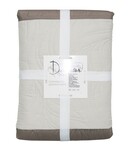 Покрывало Decorator 140 x 215 двустороннее Листья капучино/бежевый - фото 4