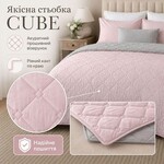 Покрывало двустороннее Стиль Cube IDEIA, 180x210 см двуспальное, стеганое, пудра - фото 3