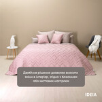 Покрывало ЛЮКС TM IDEIA 220 x 240 см пудра/св.сірий - фото 3