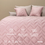 Покрывало ЛЮКС TM IDEIA 240 x 260 см пудра/св.сірий - фото 2