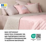 Двухстороннее покрывало 220 x 240 см евро + 2 декоративные подушки с вышивкой, пудра, серое, ТМ IDEIA - фото 10