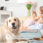 Покрывало на кровать Warmis Микрофибра 220 x 240 см. двухстороннее мятное/серое, ТМ Идея - фото 7