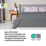 Покрывало на кровать Warmis евро 220 x 240 см двухстороннее, графит, светло серое, ТМ IDEIA - фото 7