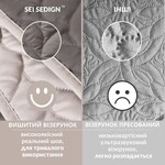 Покривало на ліжко Warmis Мікрофібра 220 x 240 см. двостороннє, сіро-бежеве, ТМ Ідея - фото 5