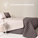 Двостороннє покривало Люкс 240 x 260 см євро, антиалергенне волокно, шоколад, беж, ТМ IDEIA - фото 8