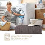 Двостороннє покривало Люкс 240 x 260 см євро, антиалергенне волокно, шоколад, беж, ТМ IDEIA - фото 9